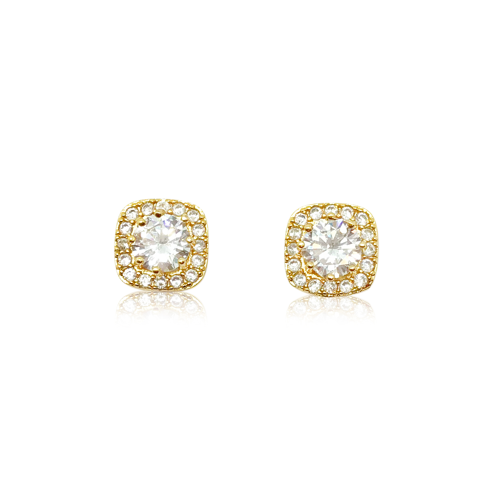 Crystal square stud earrings|Agatha|Jeanette Maree|Shop Online Now