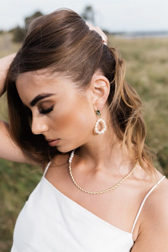 Gold and Freshwater Pearl Drop Earring |Coraline|Jeanette Maree|Shop Online Now