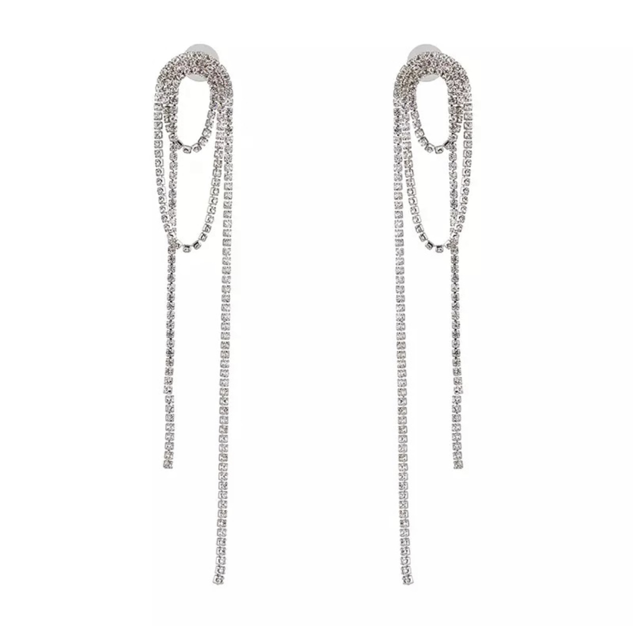 Fine Crystal Chain Earrings|Jessica|Jeanette Maree|Shop Online Now