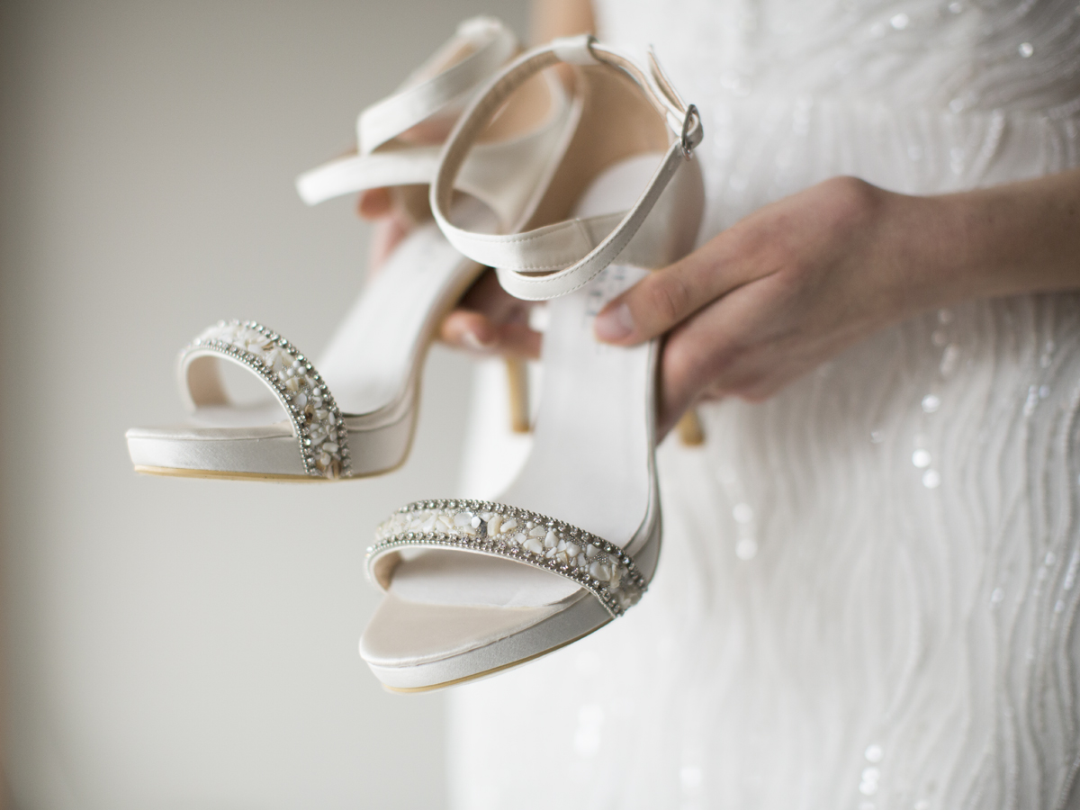 Ivory Wedding Shoes With Bow, Elise | Bella Belle